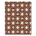 Terracotta Polka Dot Quatrefoil Lattice Rug