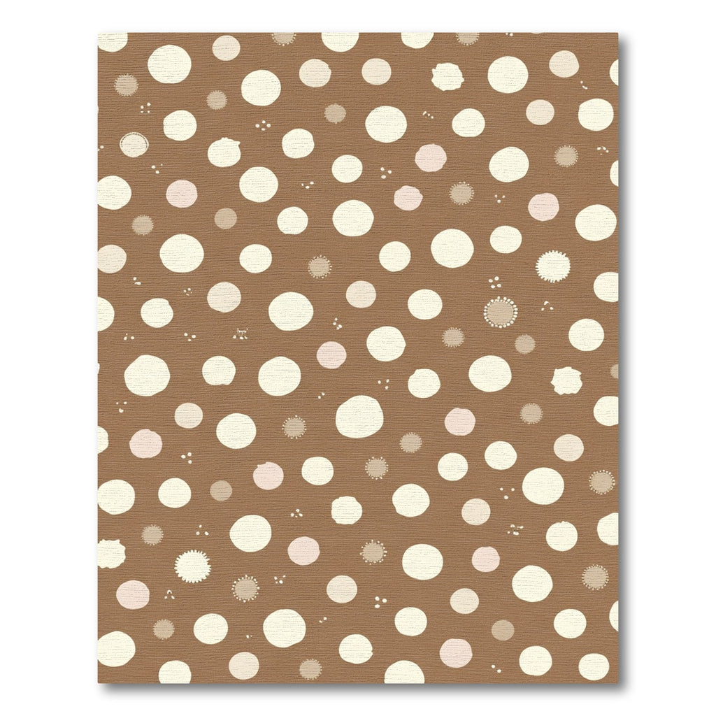 Brown Cream Scattered Polka Dot Rug