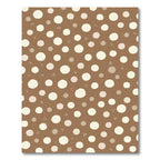 Brown Cream Scattered Polka Dot Rug