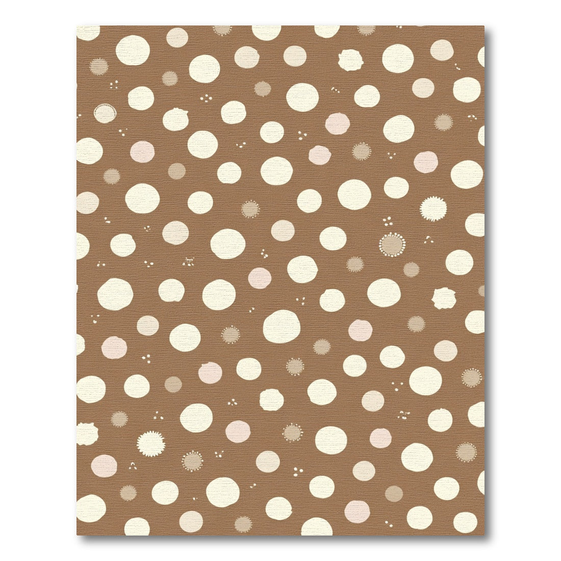 Brown Cream Scattered Polka Dot Rug