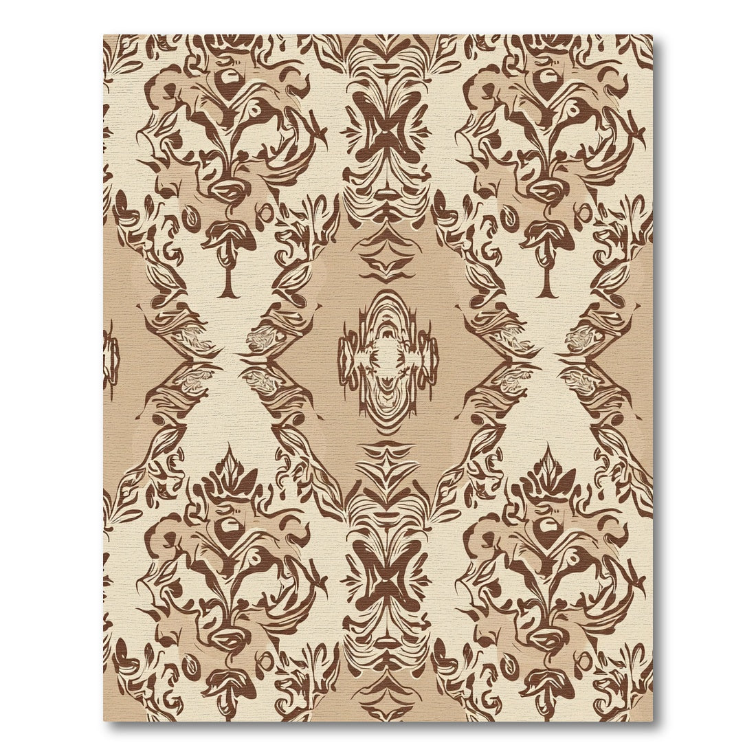 Earthy Savanna Abstract Floral Rug