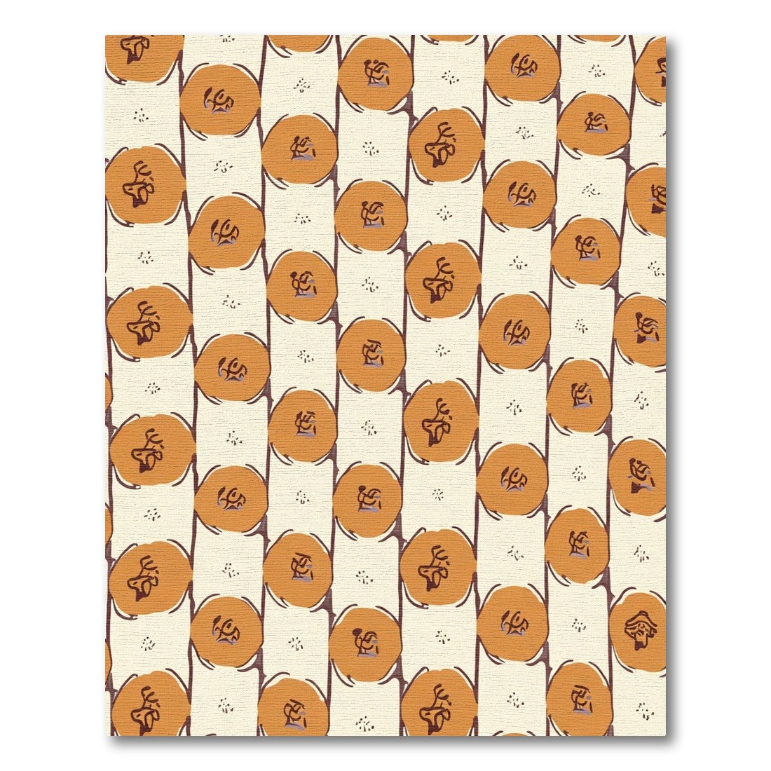 Amber Floral Column Vertical Motif Rug