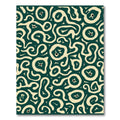 Emerald Abstract Organic Swirl Rug