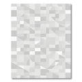 Geometric Gray White Shattered Cube Rug