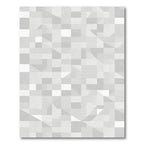 Geometric Gray White Shattered Cube Rug