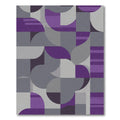 Abstract Purple Grayscale Curves Rug