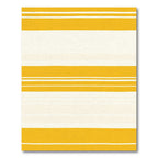 Golden Yellow Horizontal Stripe Texture Rug