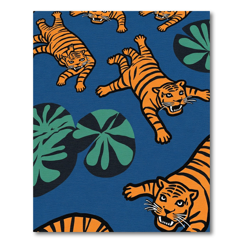 Bold Orange Tiger Lily Pond Rug