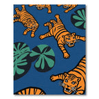 Bold Orange Tiger Lily Pond Rug