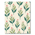 Coral Blossom Green Leaf Garden Rug