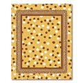 Golden Yellow Polka Dot Border Rug