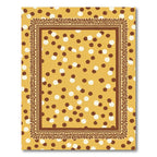 Golden Yellow Polka Dot Border Rug
