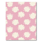Cream Floral Sprigs Pink Rug