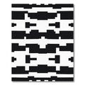 Bold Black White Geometric Block Rug