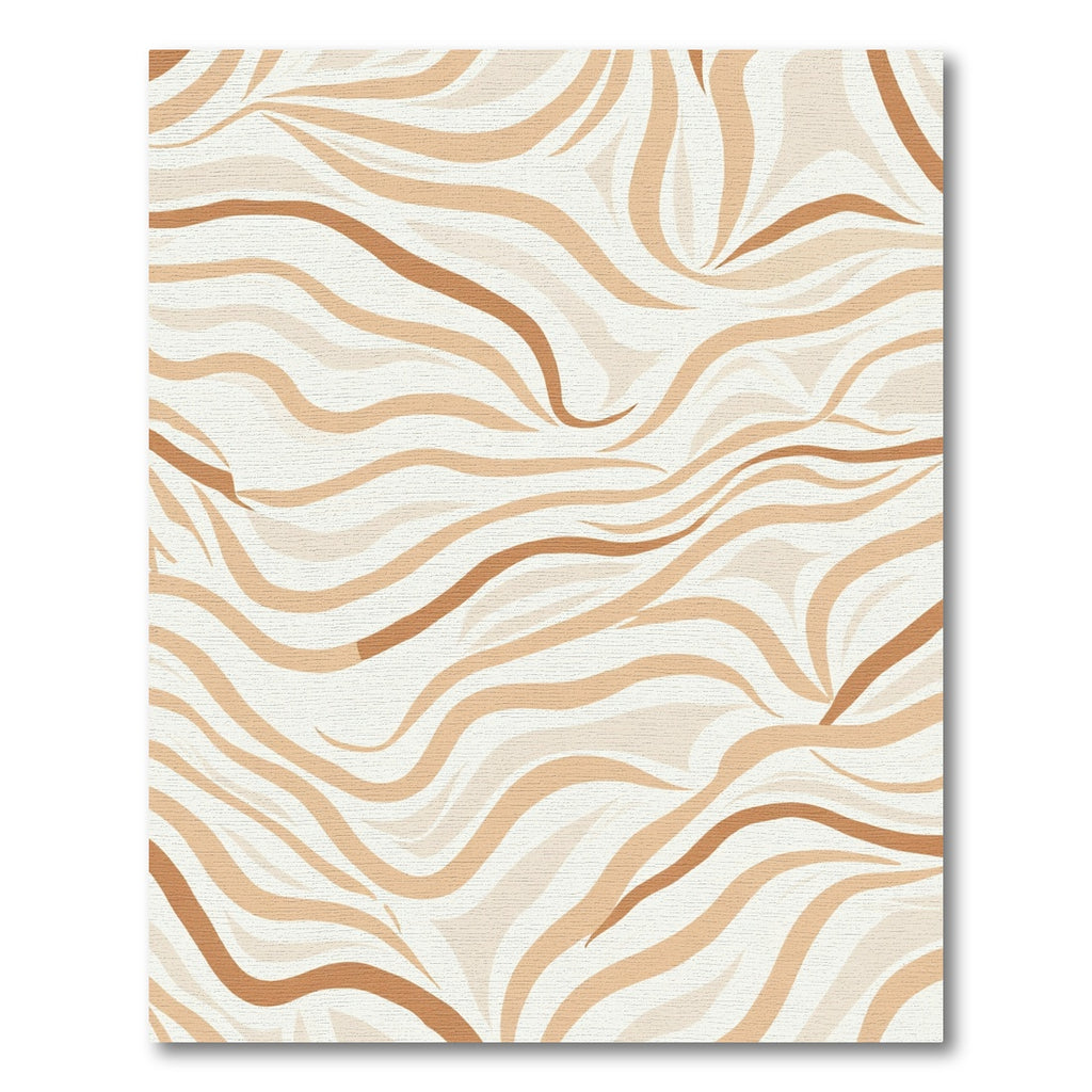 Earthy Tone Wavy Stripes Rug
