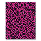 Vibrant Hot Pink Leopard Spots Rug