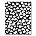 Abstract Black White Geometric Composition Rug