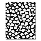 Abstract Black White Geometric Composition Rug