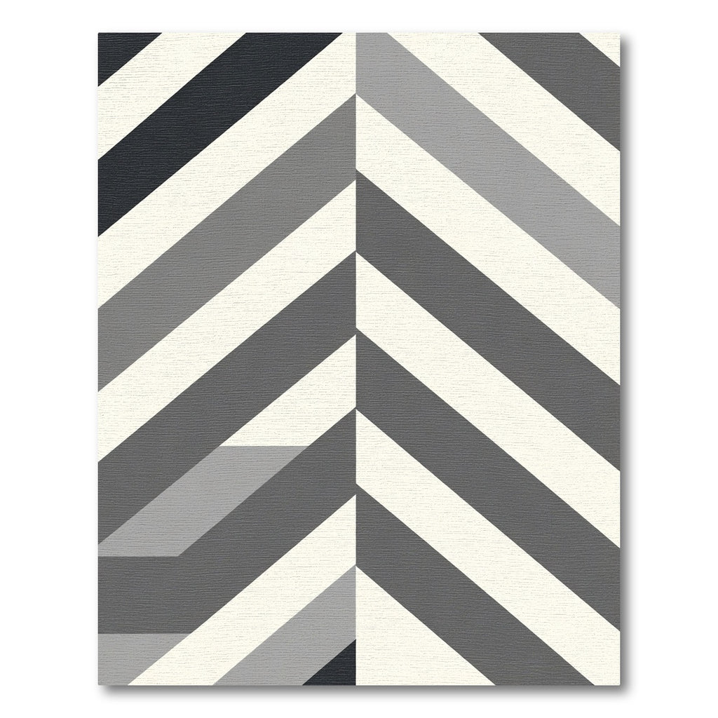 Modern Gray Herringbone Stripe Rug