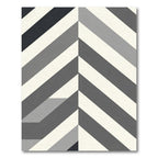 Modern Gray Herringbone Stripe Rug