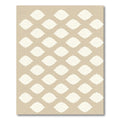 Sand White Quatrefoil Lattice Rug