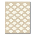 Sand White Quatrefoil Lattice Rug