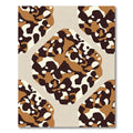 Brown And Cream Camouflage Organic Shapes Rug