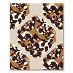 Brown And Cream Camouflage Organic Shapes Rug