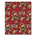 Rustic Brown Floral Creature Composition Rug