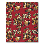 Rustic Brown Floral Creature Composition Rug