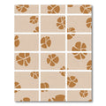 Neutral Ochre Abstract Petal Composition Rug