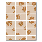 Neutral Ochre Abstract Petal Composition Rug