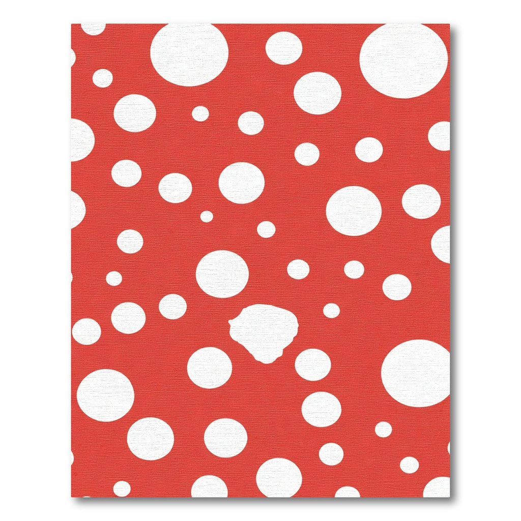 Bright Red White Polka Dot Scatter Rug