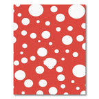 Bright Red White Polka Dot Scatter Rug