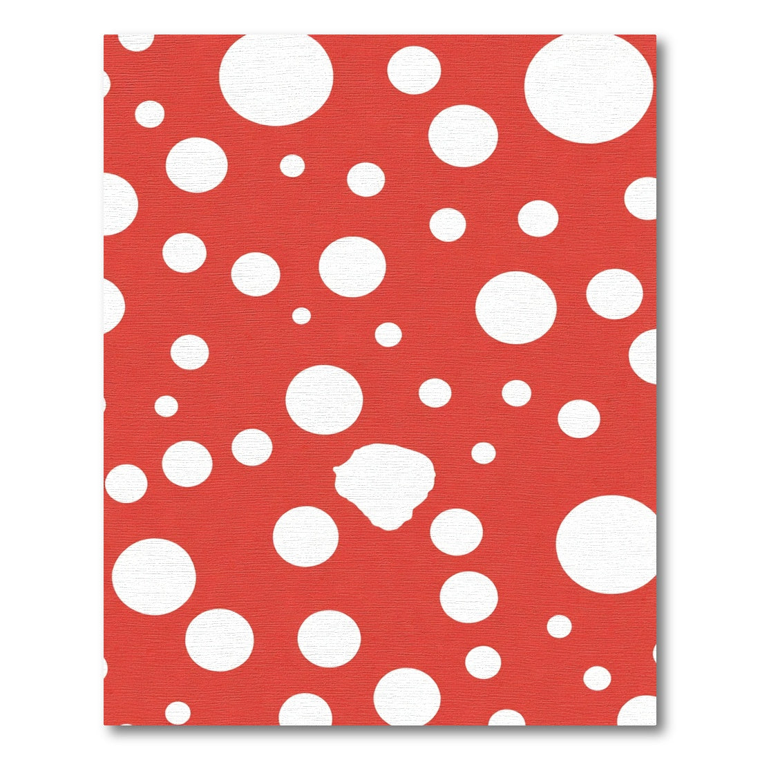Bright Red White Polka Dot Scatter Rug