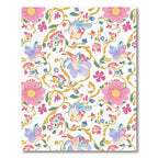 Pastel Whimsical Floral Vines Runner Rug