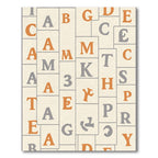 Vintage Alphabet Tile Collage Rug