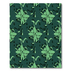 Peacock Green Abstract Floral Harmony Rug