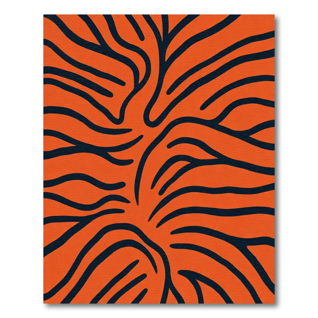 Fiery Orange Dark Animal Print Rug