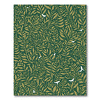 Emerald Gold Leaf Birds Rug