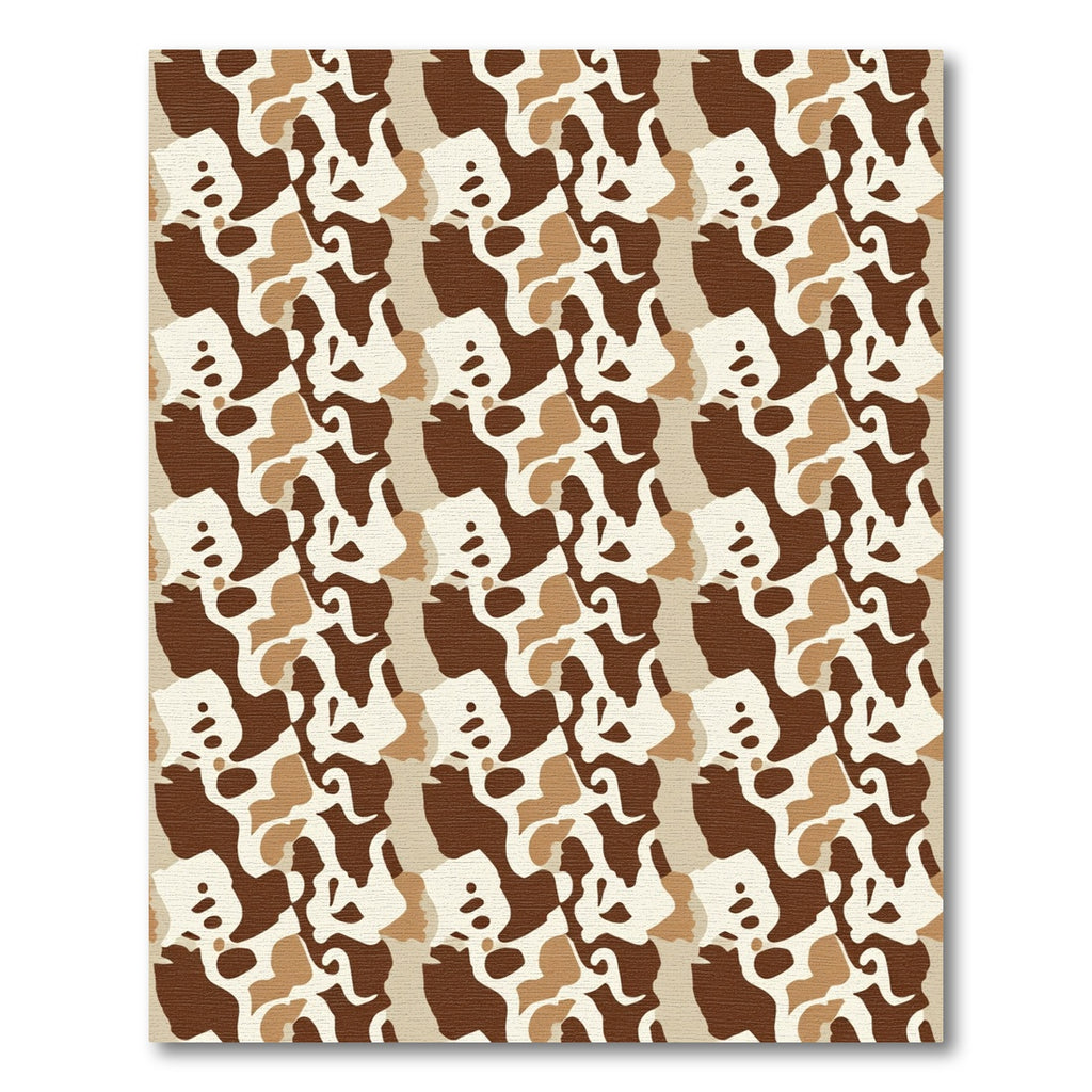 Abstract Sand Brown Camouflage Rug