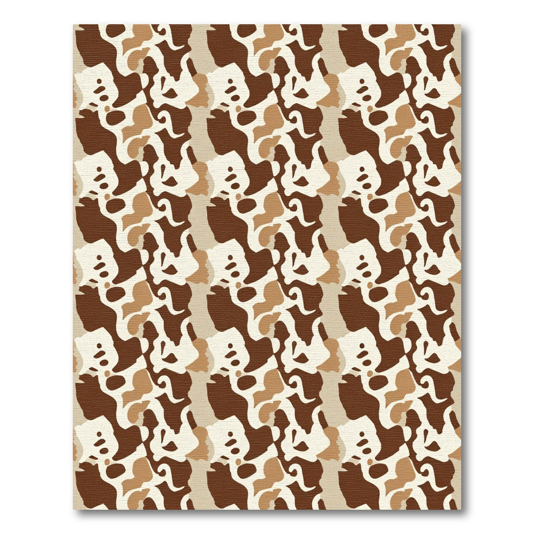 Abstract Sand Brown Camouflage Rug