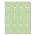 Pale Green Geometric Lattice Rug