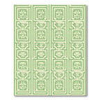 Pale Green Geometric Lattice Rug