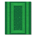 Emerald Green Rectangular Pixelated Border Rug