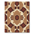 Earthy Brown Symmetrical Abstract Harmony Rug