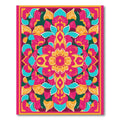 Fuchsia Gold Teal Floral Medallion Rug