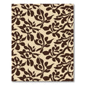 Rich Brown Nouveau Floral Cream Rug