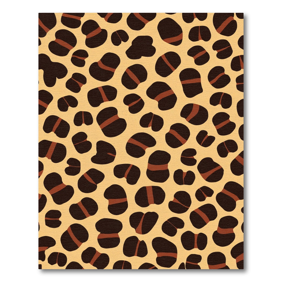Brown Leopard Spots Ochre Background Rug