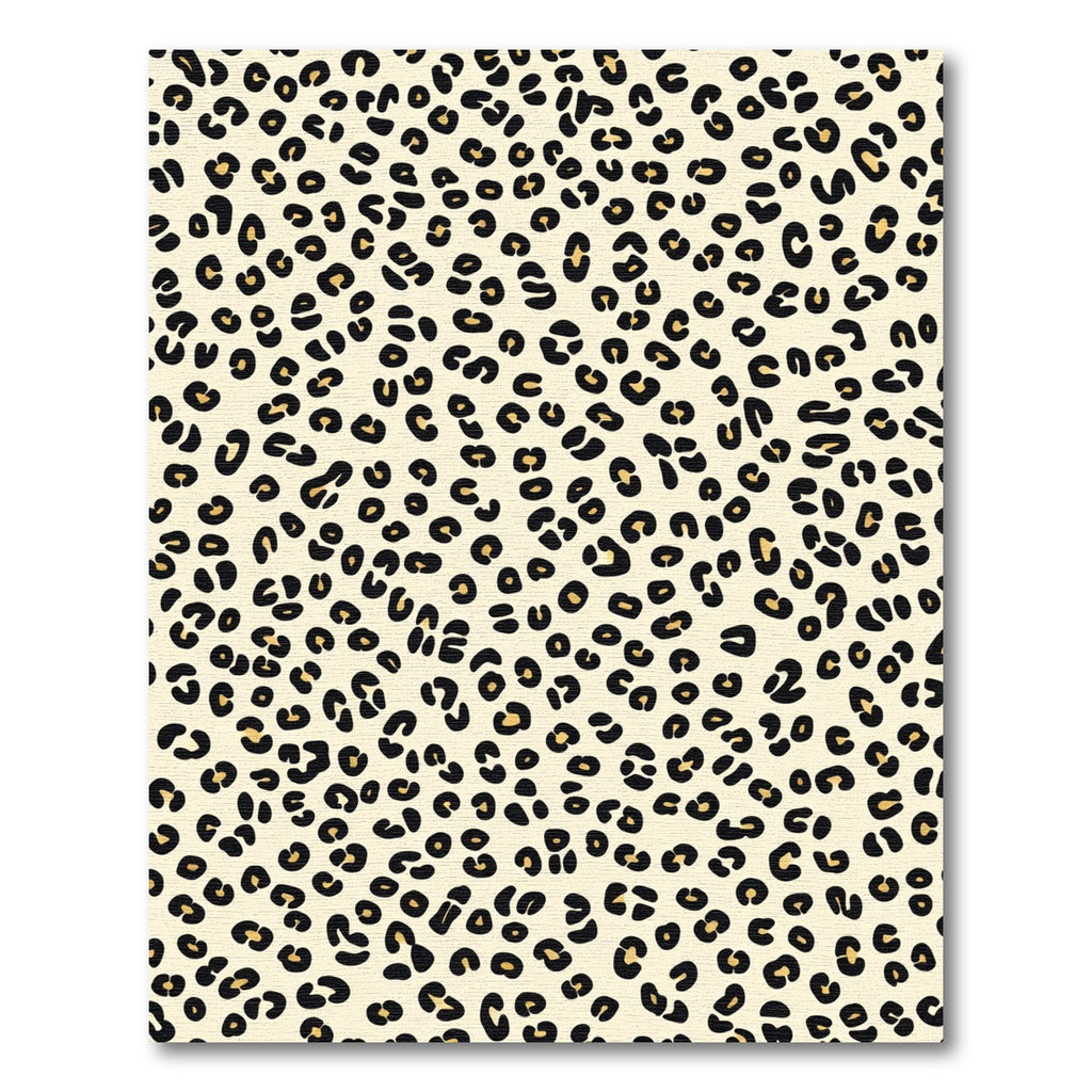 Classic Yellow Black Leopard Arrangement Rug